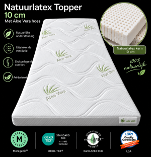 natuurlatex topper en aloevera