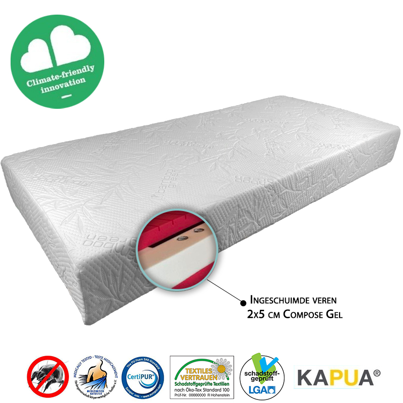 Folkstone superior support matras met Compose gel foam 20 cm