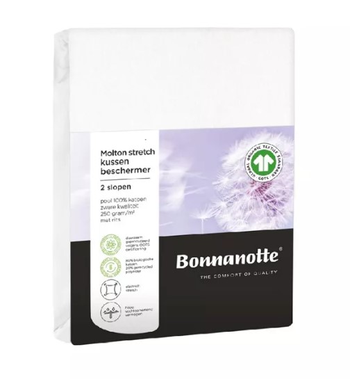 Molton kussensloop GOTS Stretch 250 Grams - Bonnanotte