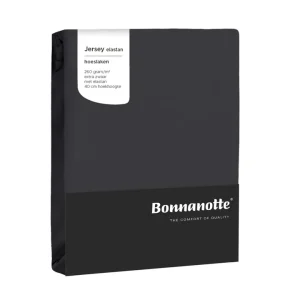 Bonnanotte hoeslaken jersey 260 grams met elastan - Donker grijs