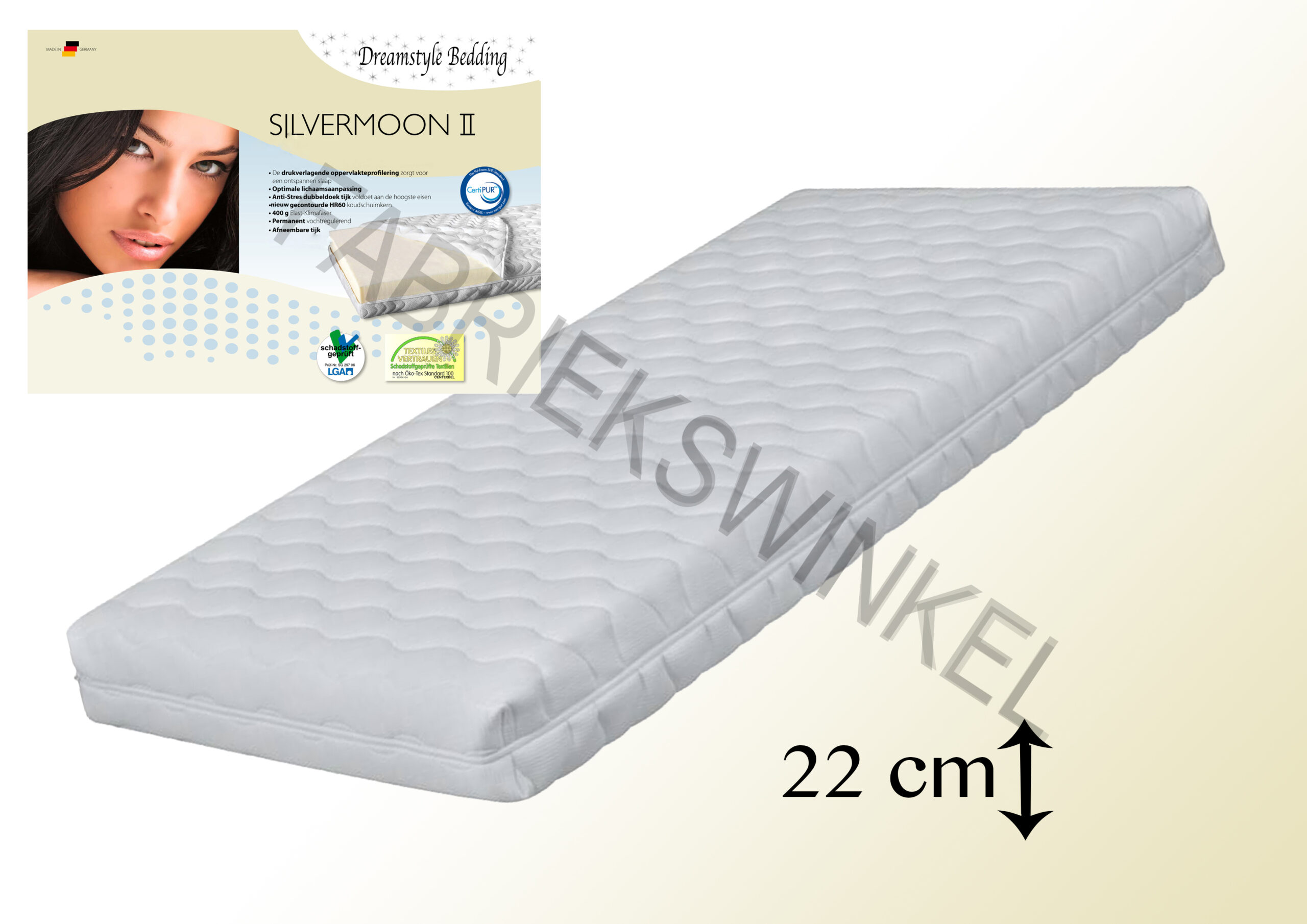 Silvermoon  comfort-zone matras 22 cm