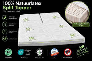 xxl splittopper natuurlatex