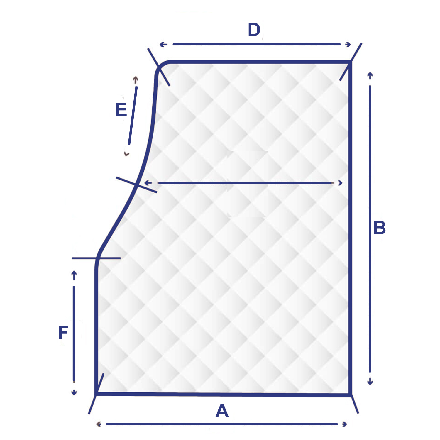 rechthoek matras met afsnede