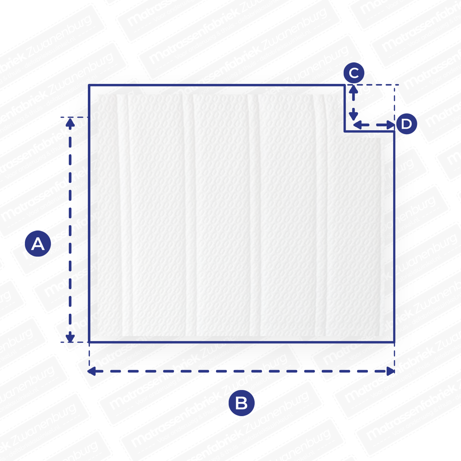 Matras met uiitsparing