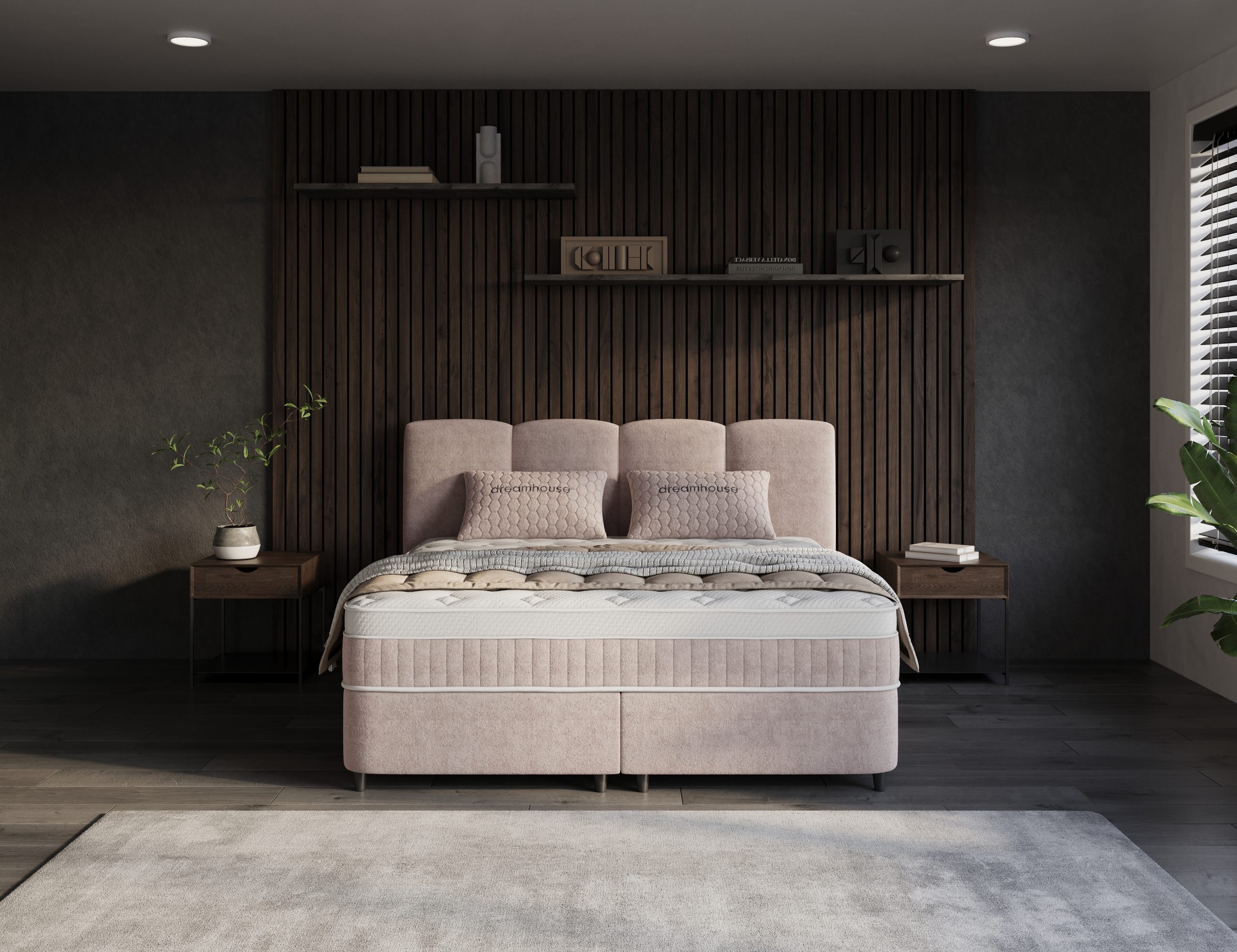 Opbergboxspring Taupe Allure - leverbaar in 140 – 160 – 180 x 200 cm incl. matras