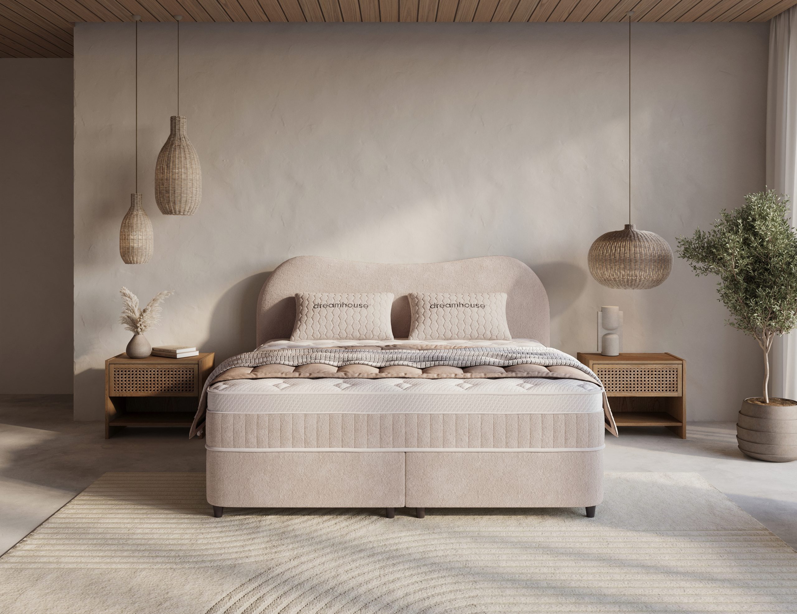 Opbergboxspring Arcus Beige - Leverbaar in 140 - 160 - 180 x 200 cm incl matras