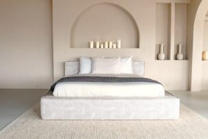 Adore bed met Opbergruimte Pearl Velvet Beige excl. matras - Leverbaar in 140-160-180×200