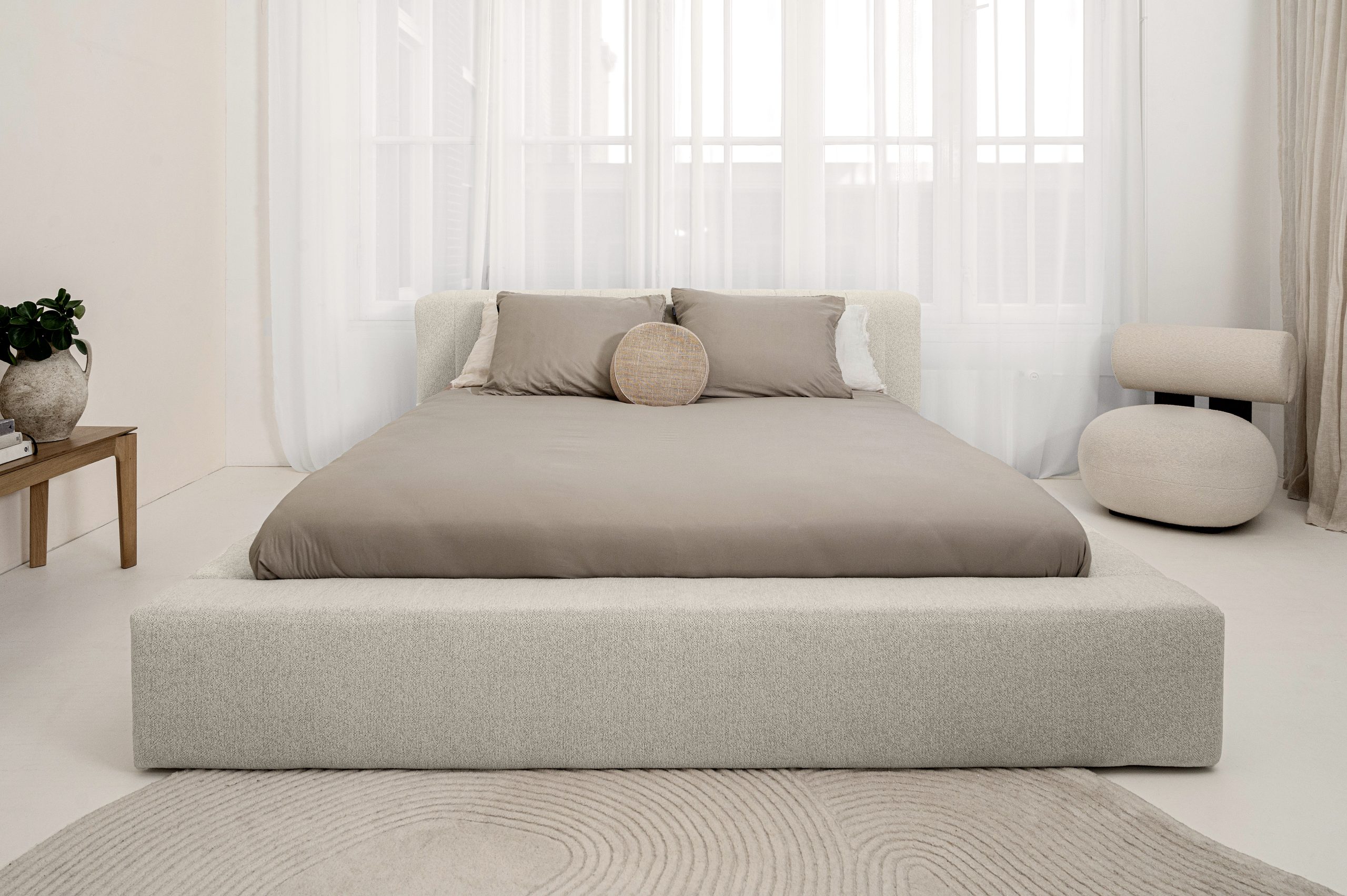 Adore bed met Opbergruimte Edira Beige zonder matras Leverbaar in 140 x 200 -160×200 en 180×200