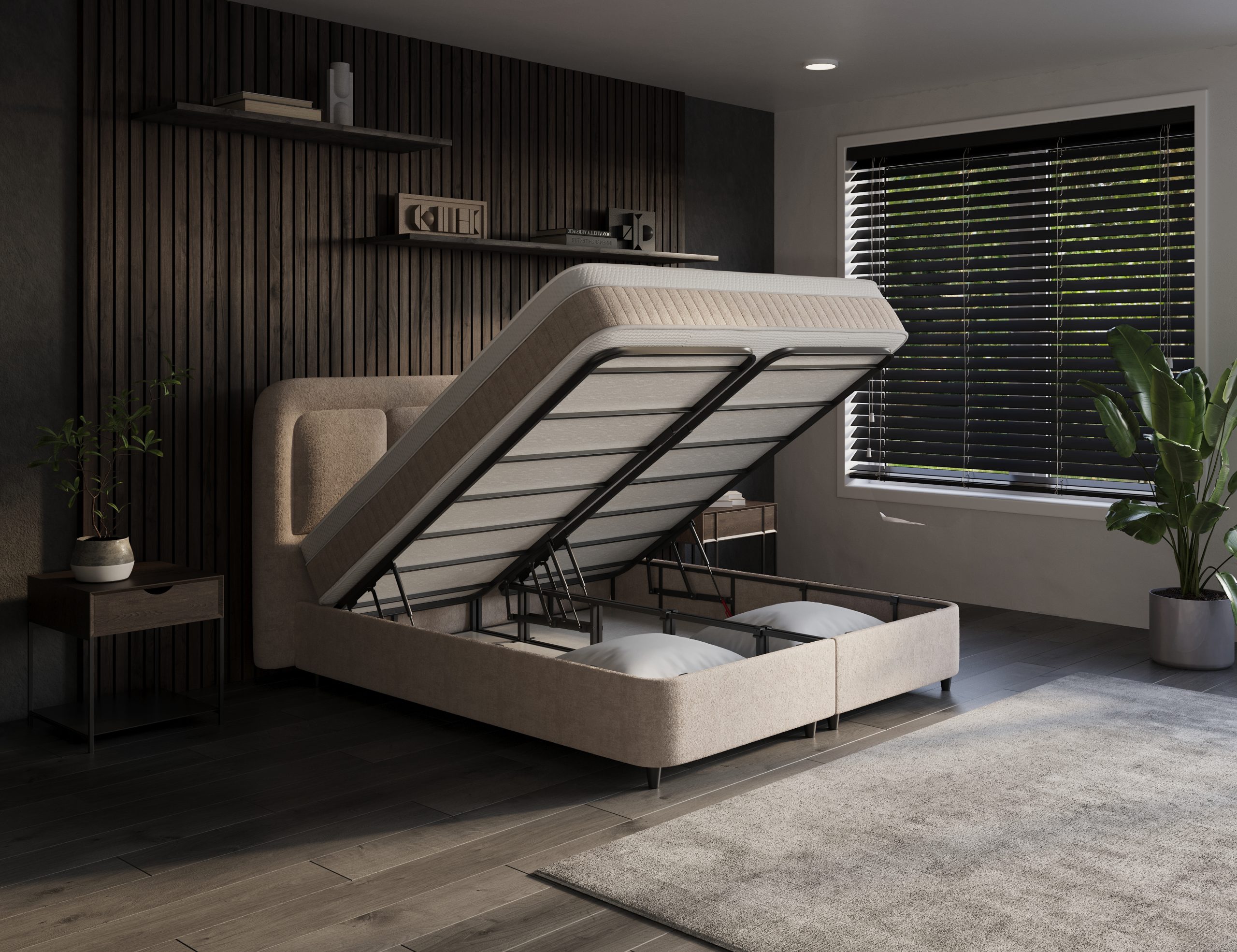 Opbergboxspring Velar Zand/Beige - Leverbaar in 140 - 160 - 180 x 200 cm incl. matras