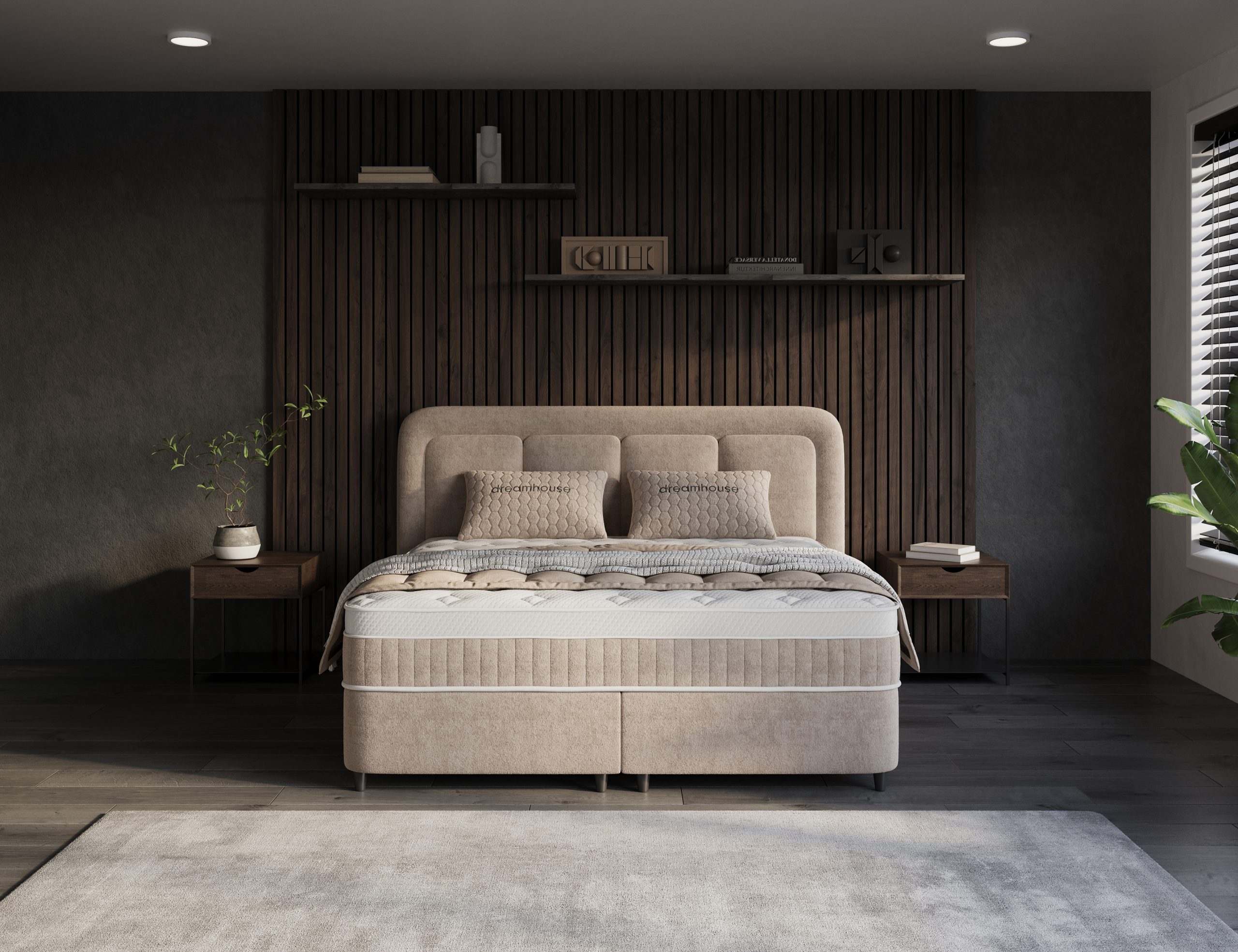 Opbergboxspring Velar Zand/Beige - Leverbaar in 140 - 160 - 180 x 200 cm incl. matras