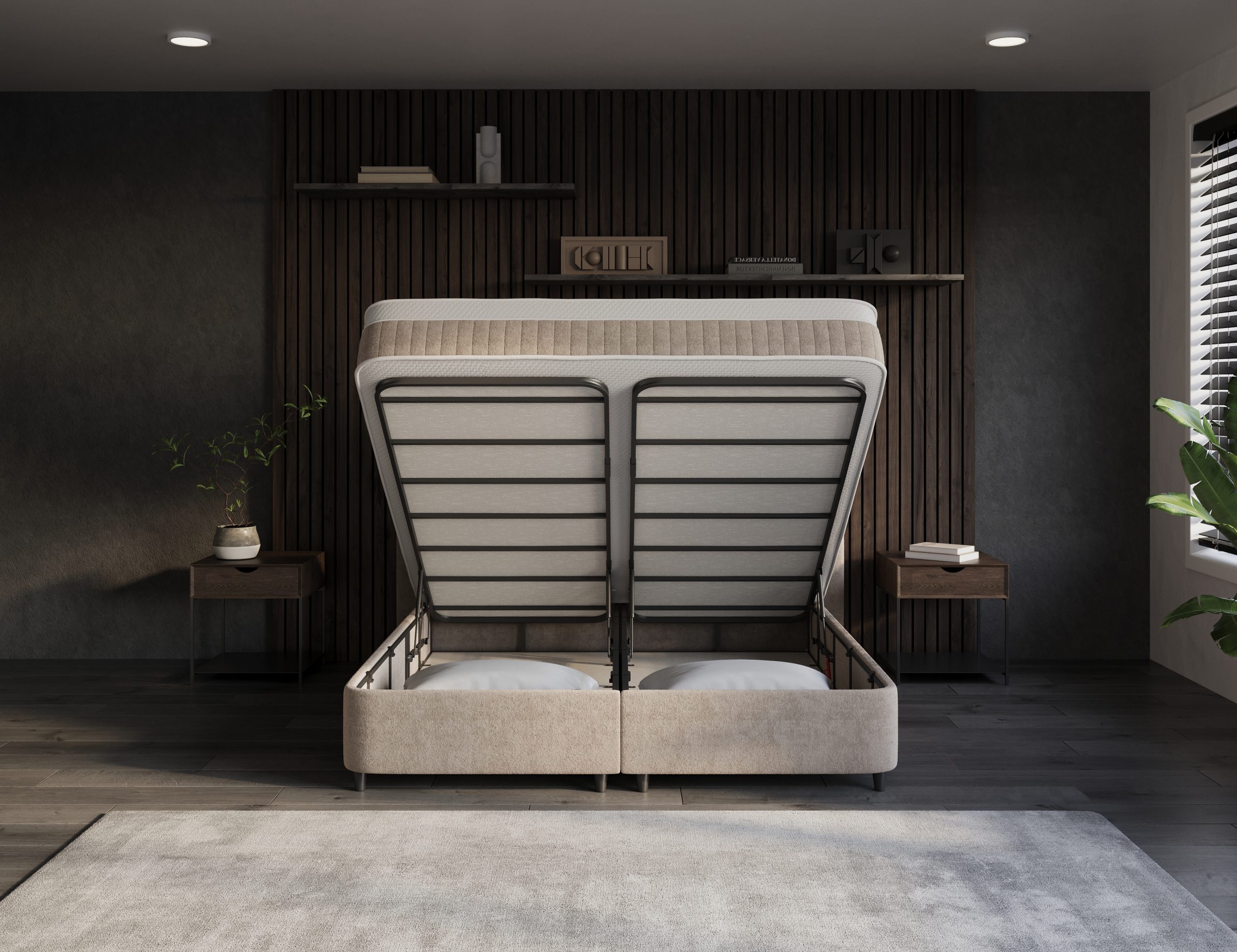 Opbergboxspring Velar Zand/Beige - Leverbaar in 140 - 160 - 180 x 200 cm incl. matras