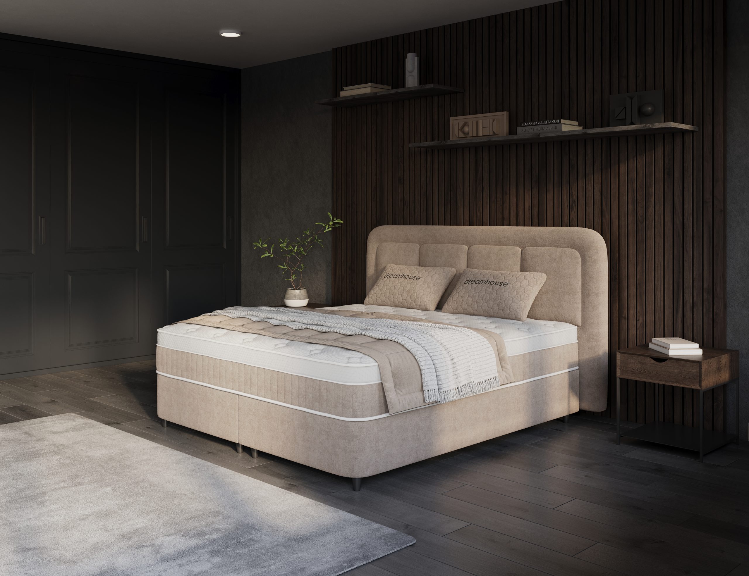 Opbergboxspring Velar Zand/Beige - Leverbaar in 140 - 160 - 180 x 200 cm incl. matras