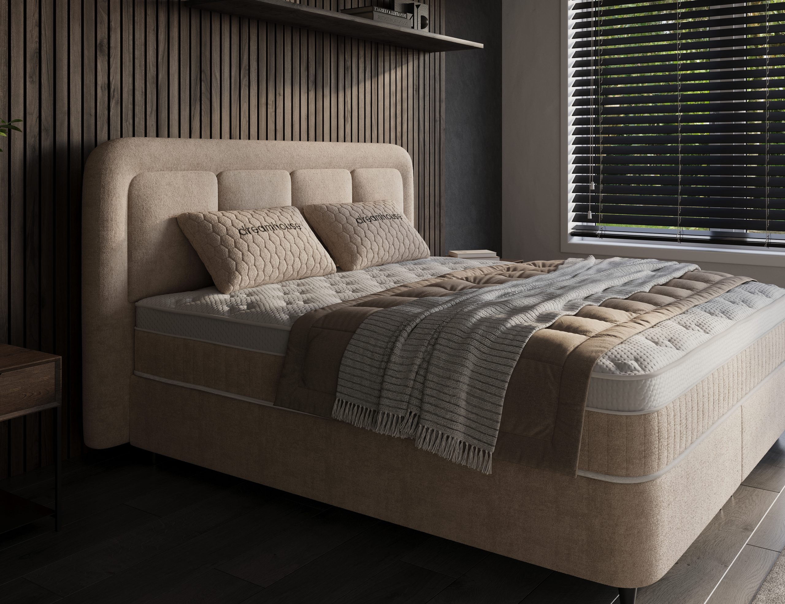 Opbergboxspring Velar Zand/Beige - Leverbaar in 140 - 160 - 180 x 200 cm incl. matras