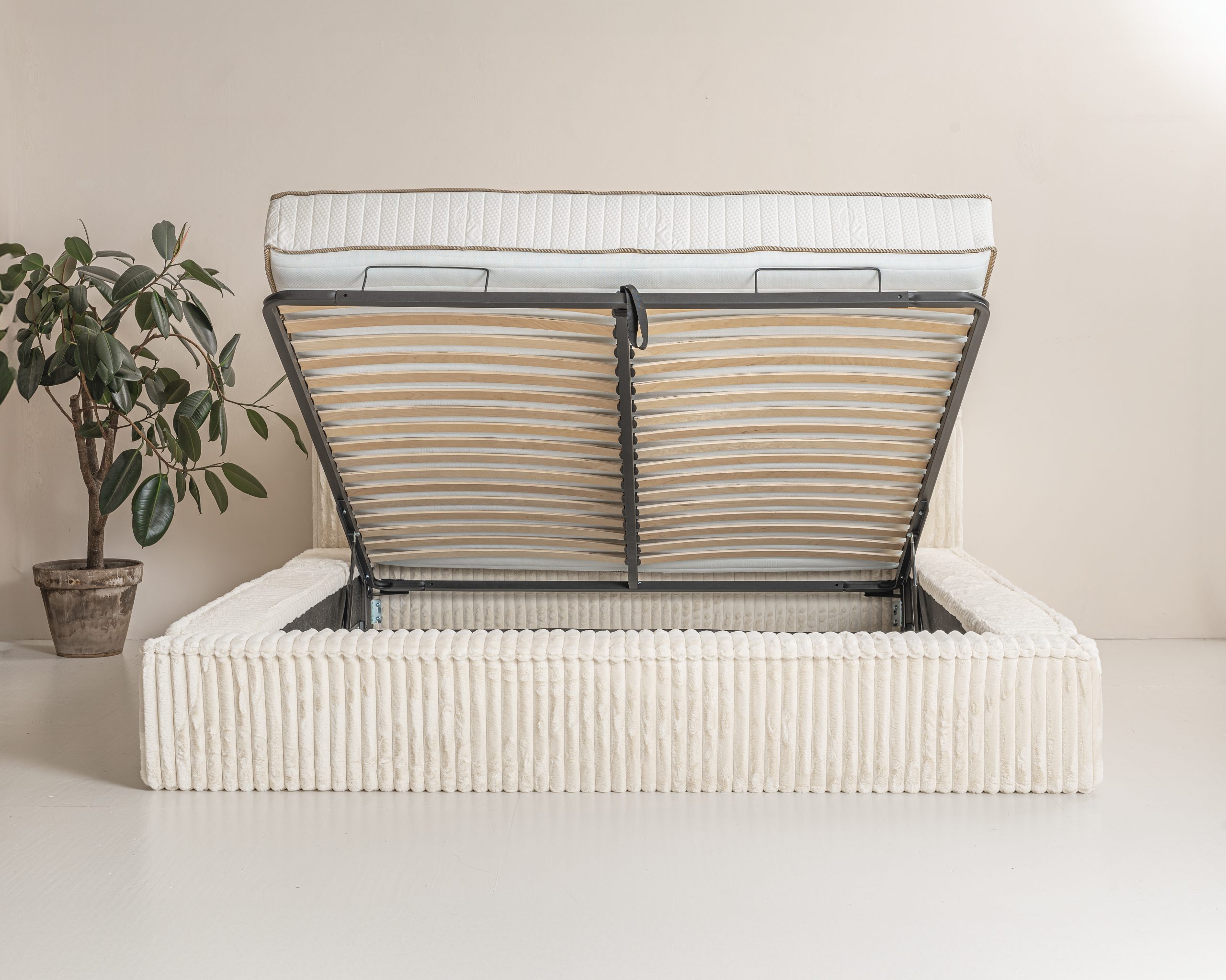 Adore bed met Opbergruimte Melody Beige excl. matras - Leverbaar in 140-160-180×200