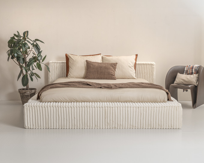 Adore bed met Opbergruimte Melody Beige excl. matras - Leverbaar in 140-160-180×200