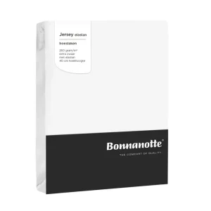Bonnanotte hoeslaken jersey 260 grams met elastan - Wit