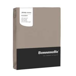 Bonnanotte hoeslaken jersey 260 grams met elastan - Taupe