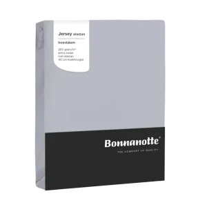 Bonnanotte hoeslaken jersey 260 grams met elastan - Licht grijs