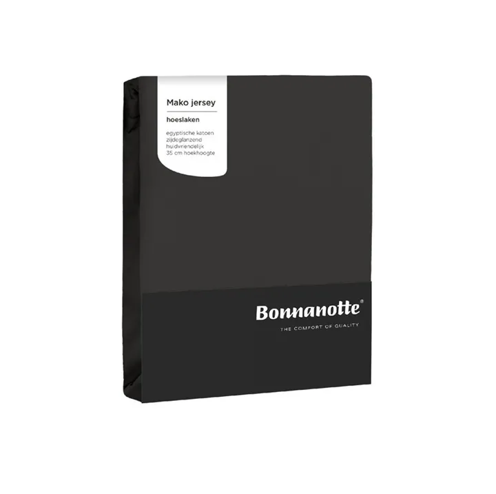 Bonnanotte hoeslaken Mako jersey Antraciet