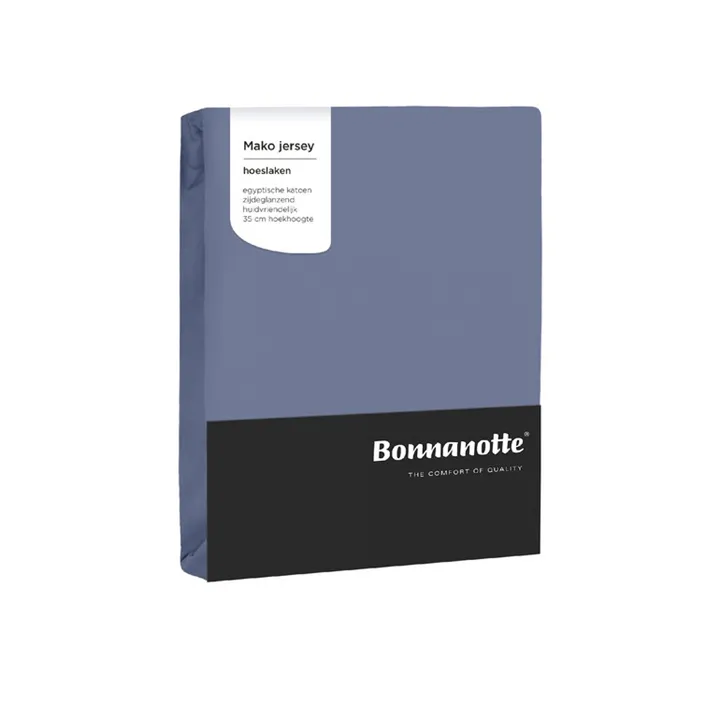 Bonnanotte hoeslaken Mako jersey blauw
