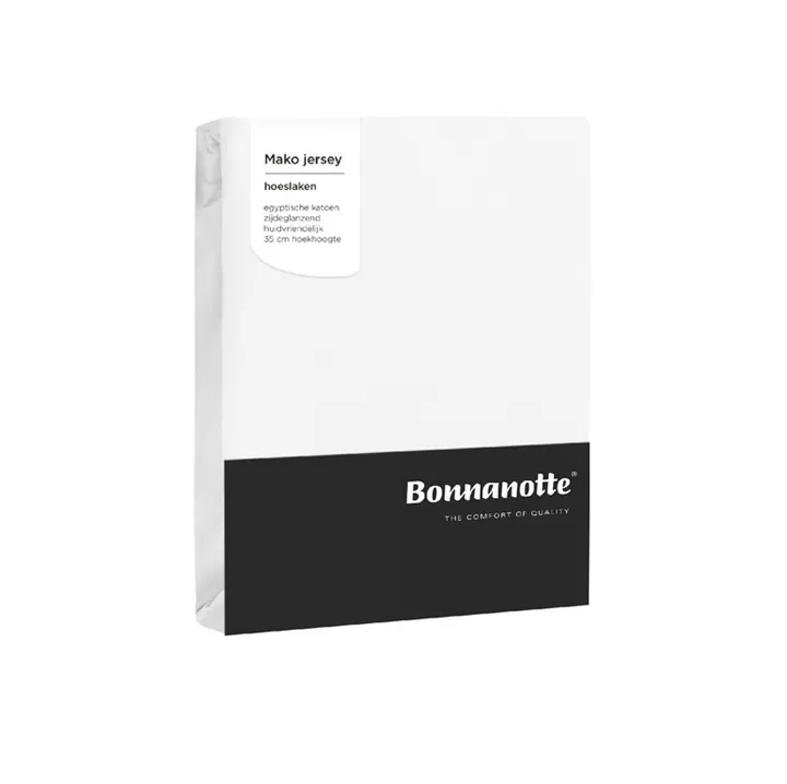 Bonnanotte hoeslaken Mako jersey Wit
